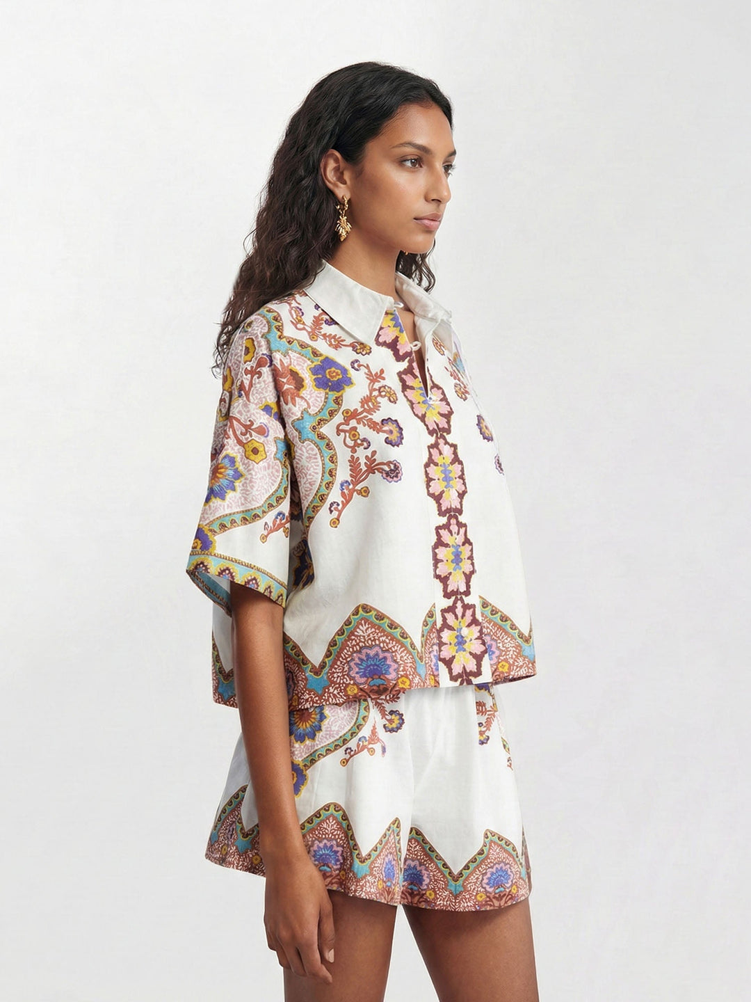 CONJUNTO CAMISERO ESTAMPADO BOHO ÉTNICO