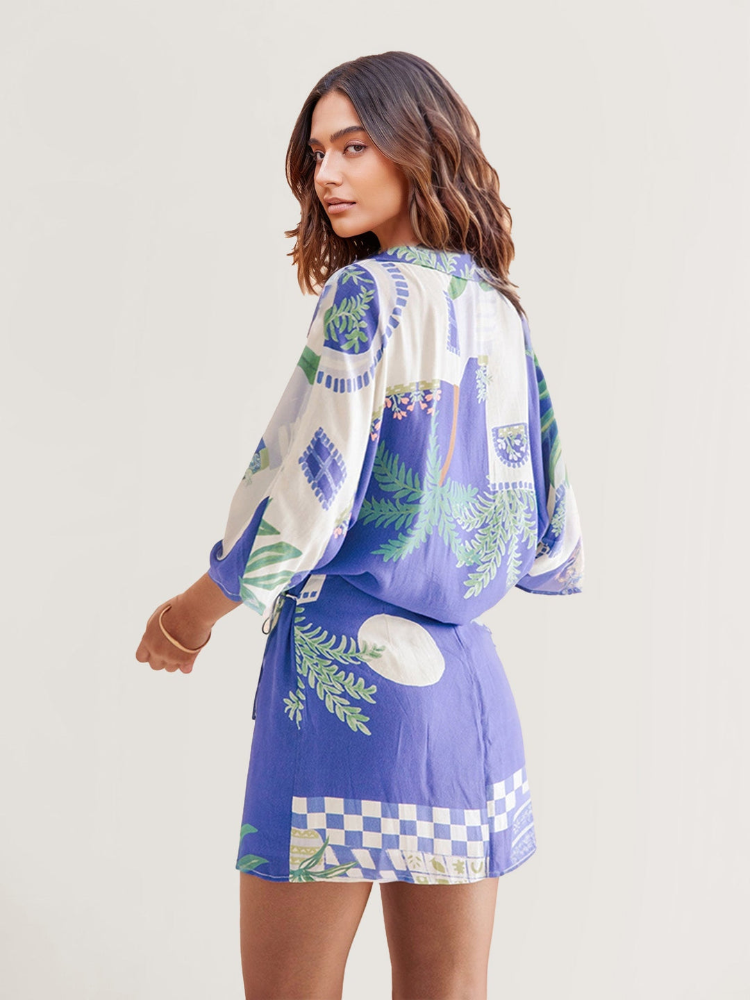 CONJUNTO CAMISERO ESTAMPADO COSTA AZUL