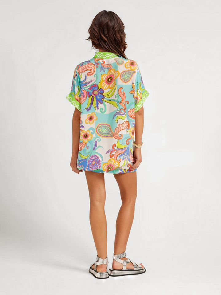 CONJUNTO CAMISERO ESTAMPADO BOHO