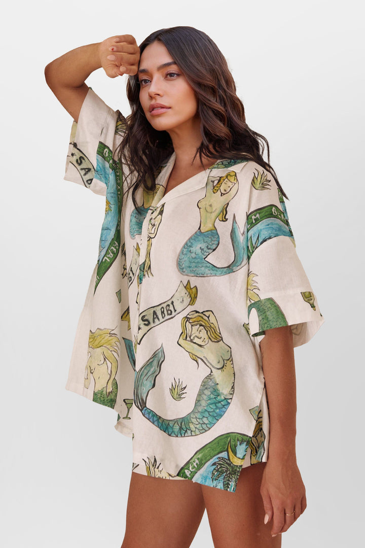 CONJUNTO CAMISERO ESTAMPADO SIRENA