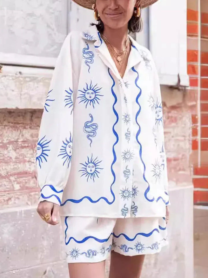 CONJUNTO CAMISERO ESTAMPADO RELAX FIT