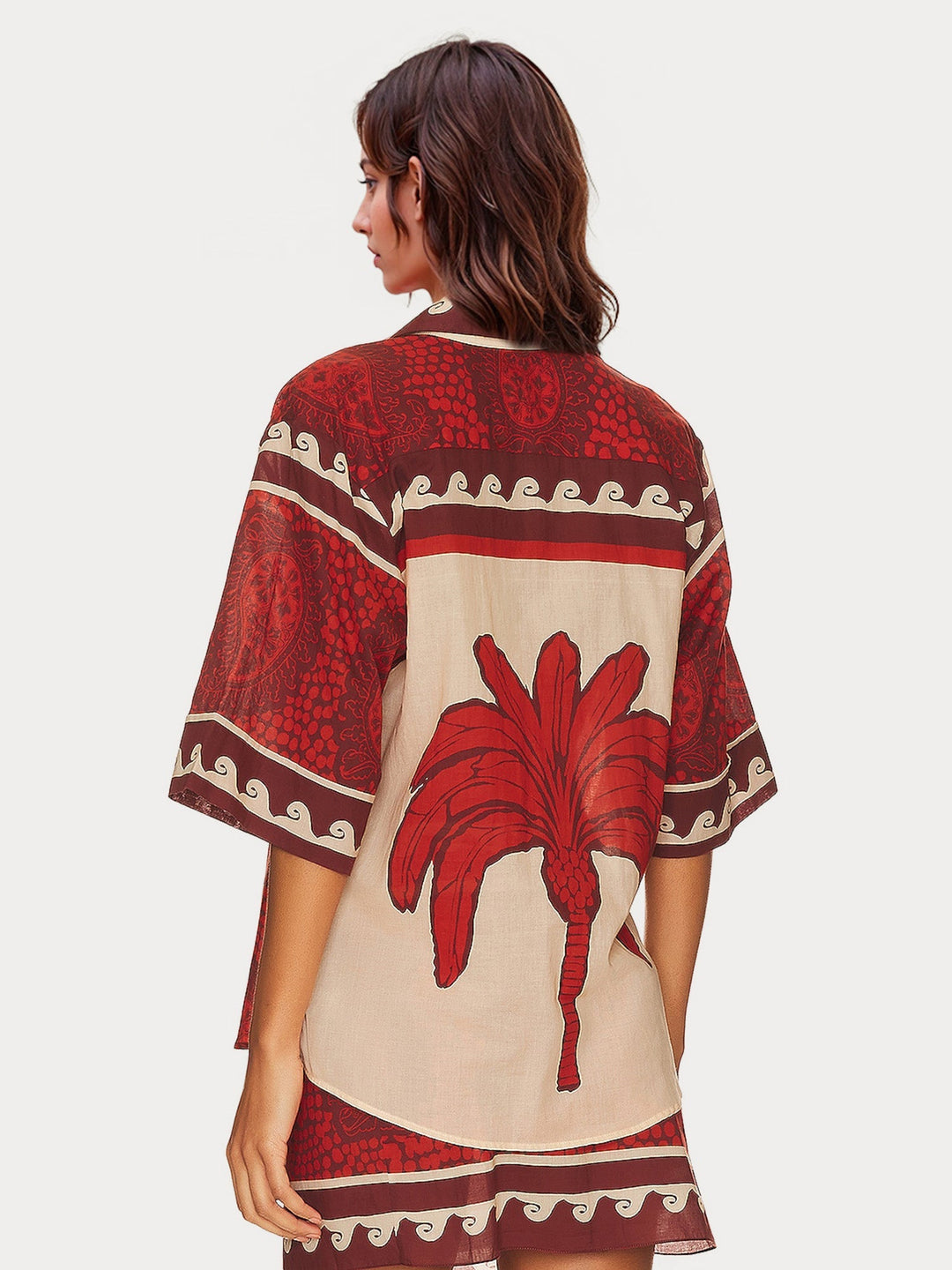 CONJUNTO DE DOS PIEZAS CON ESTAMPADO TRIBAL