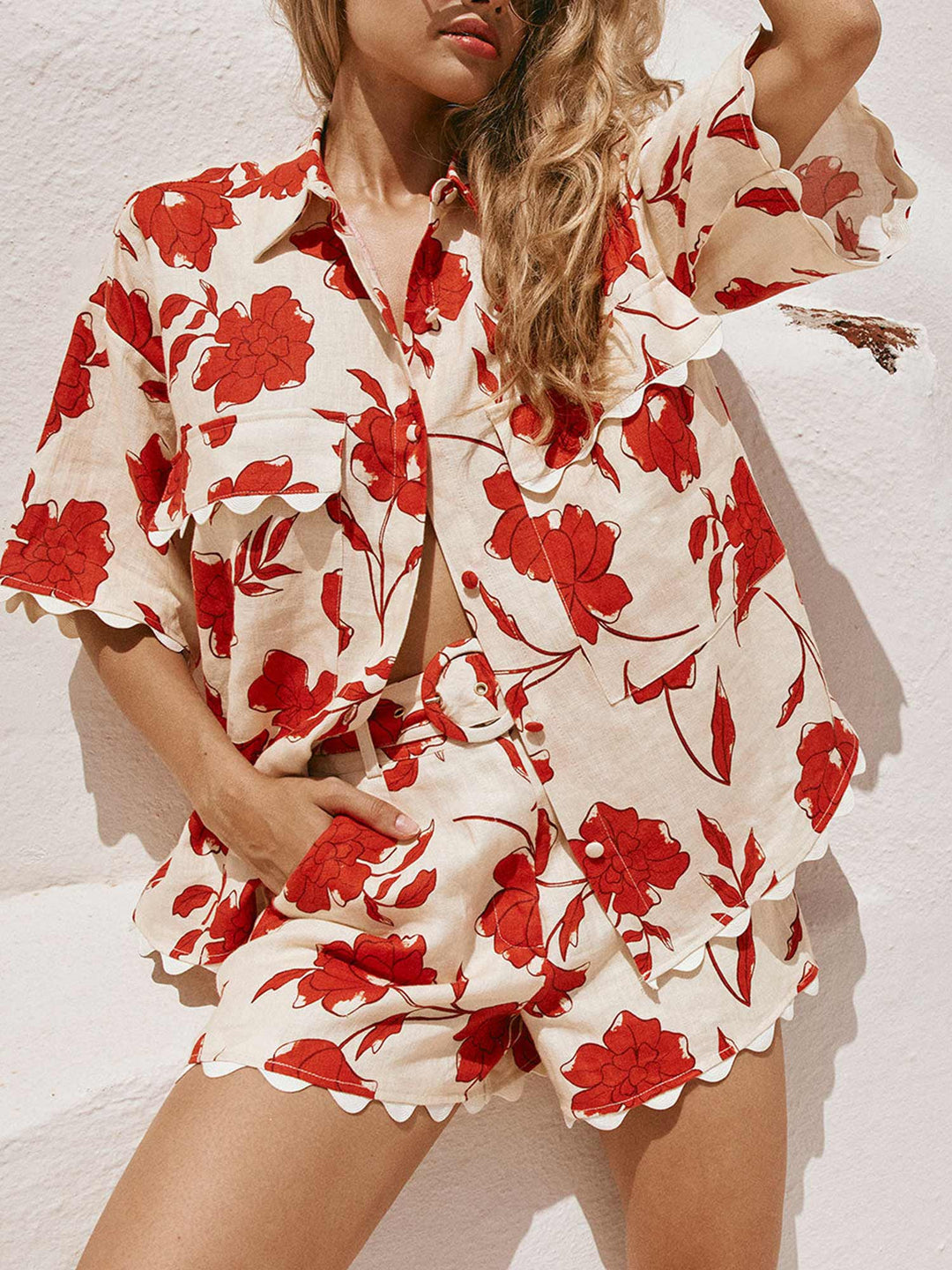 CONJUNTO DE DOS PIEZAS DE LINO