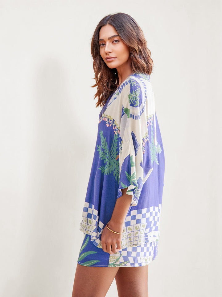 CONJUNTO CAMISERO ESTAMPADO COSTA AZUL