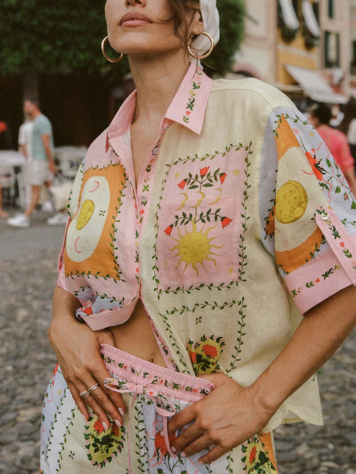 CONJUNTO DE CAMISA Y SHORTS CON CINTURÓN