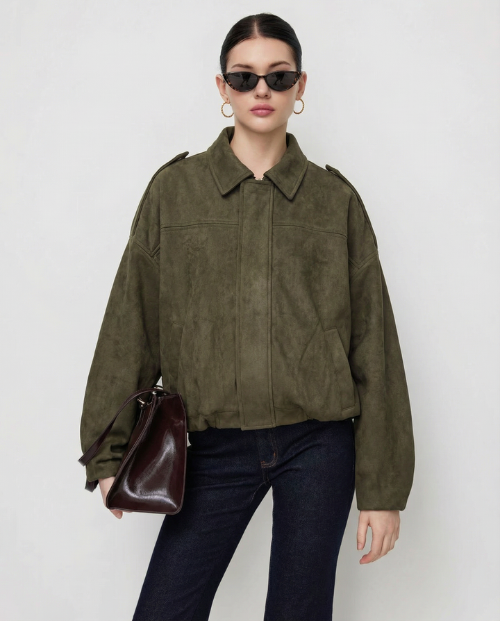 CHAQUETA DE ANTE OVERSIZE
