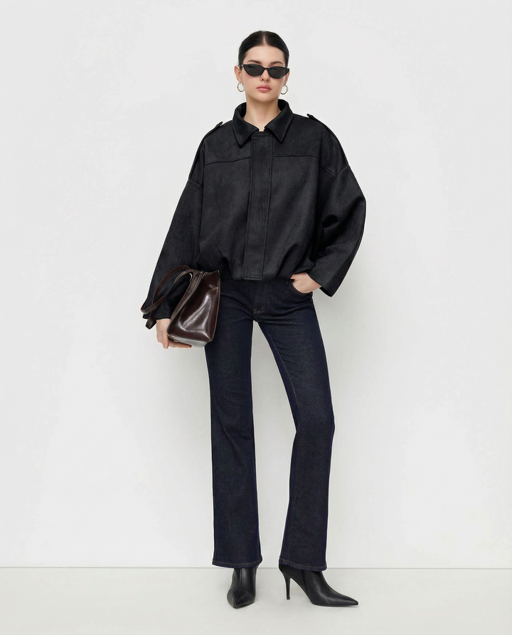 CHAQUETA DE ANTE OVERSIZE