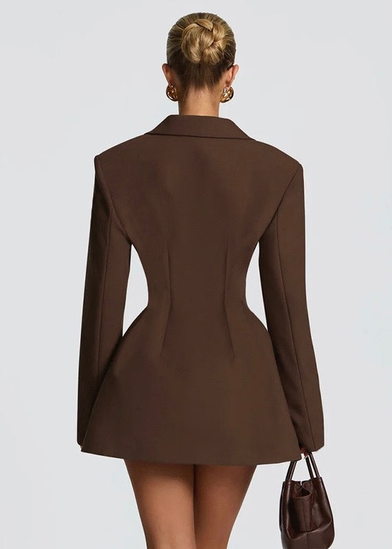 VESTIDO BLAZER MINI ENTALLADO