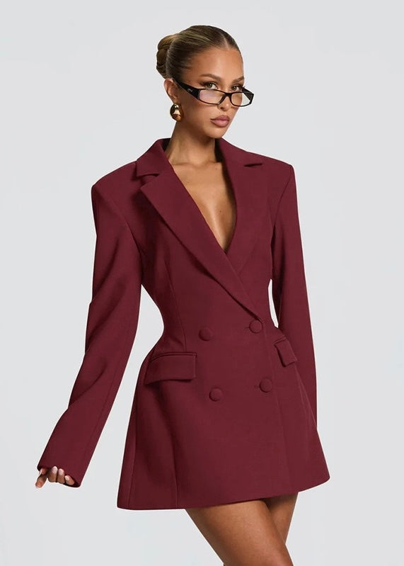 VESTIDO BLAZER MINI ENTALLADO