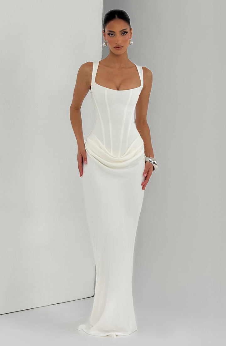 VESTIDO MAXI CORSET ENTALLADO