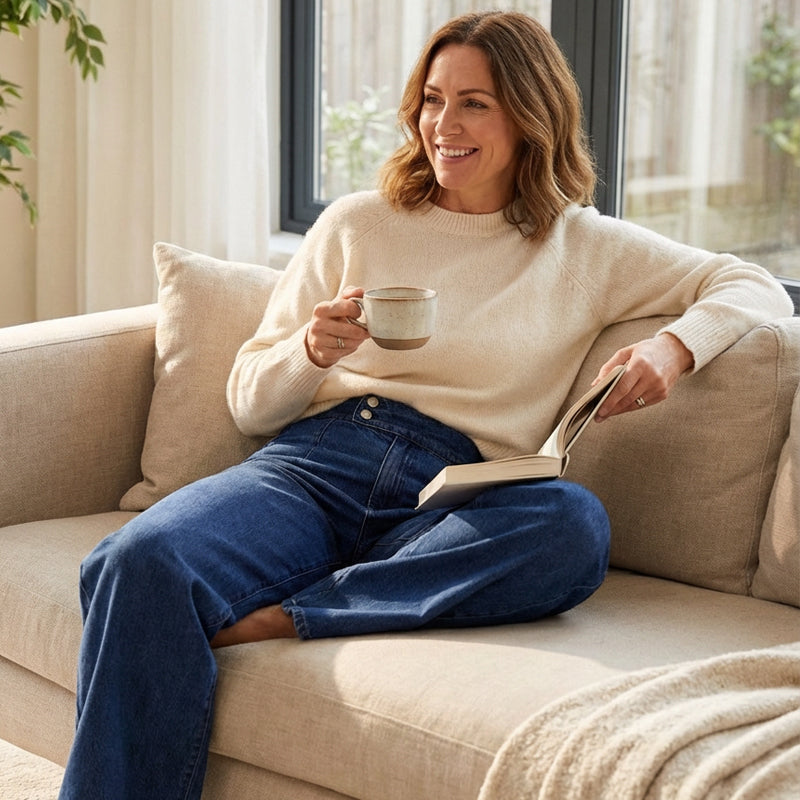 Vaqueros de mujer de cintura alta y pierna ancha