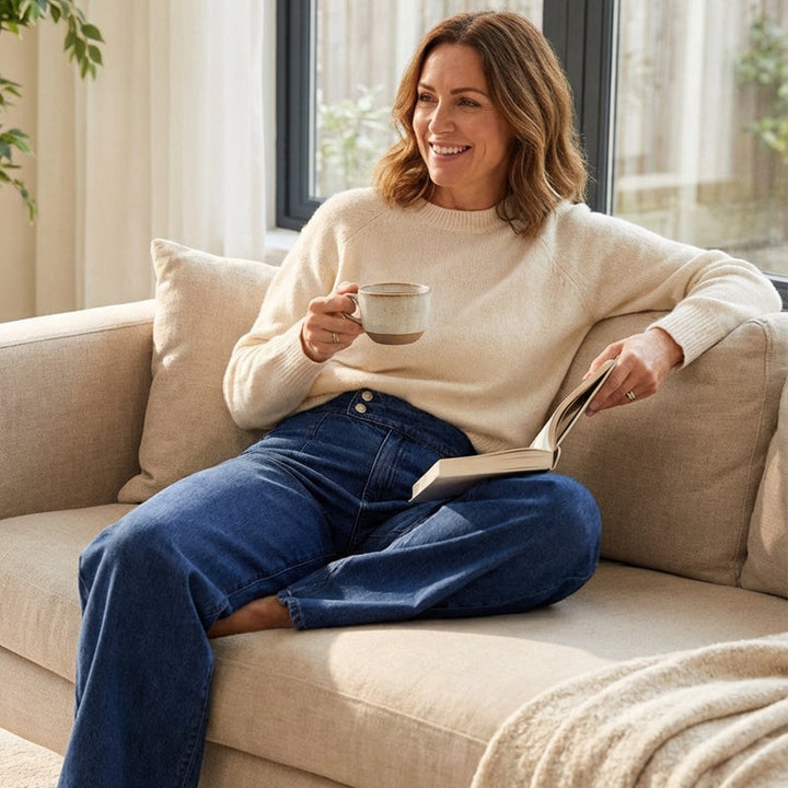 Vaqueros de mujer de cintura alta y pierna ancha
